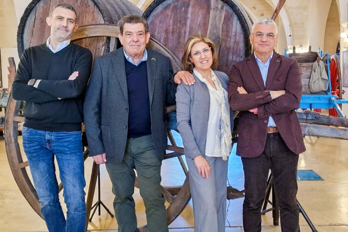 Da sinistra, Giovanni Dimitri, Pasquale Brunetti, Anna Gennari e Vittorio Moscogiuri